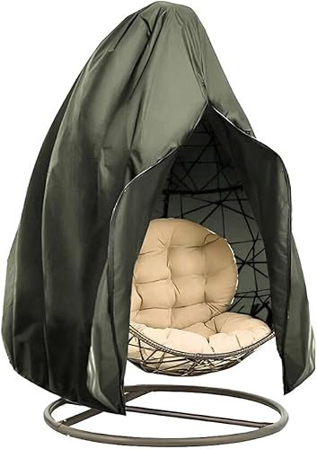 Xisnuient Hängesessel-Abdeckung, Schutzhülle für Outdoor, UV-Schutz Wasserdichte Gartenmöbel Schutzhülle für Egg Chairs Swing Chair Mit Gestell (115x190cm 190D, Sage Green) von Xisnuient