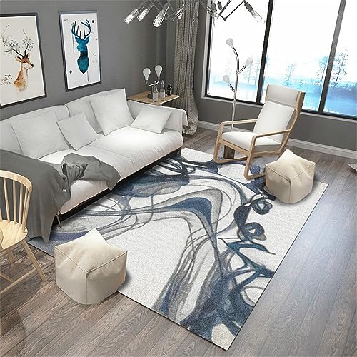 Xisnuient Home Teppich Retro Tinte Färben Landschaft Malerei Böhmen Muster Wohnzimmer Schlafzimmer Küche Sofa Korridor Balkon Treppen Türverkleidung Flanell Rutschhemmend Waschbar (Multi 1,80x160 cm) von Xisnuient