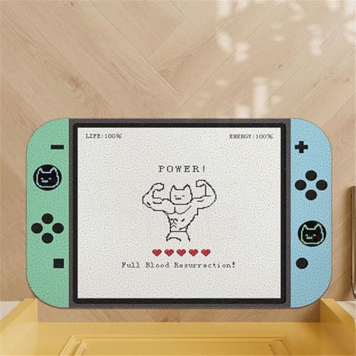 Xisnuient Kinder Wohnzimmer Gaming Dekorative Teppich, Jugendliche Jungen Gaming Zimmer Fußmatte Cartoon Spiele Controller Spiel Teppiche Für Schlafzimmer E-Sports Zimmer Carpet (Blue-Green,60x90 cm) Xisnuient Kinder Wohnzimmer Gaming Dekorative Teppich, Jugendliche Jungen Gaming Zimmer Fußmatte Cartoon Spiele Controller Spiel Teppiche Für Schlafzimmer E-Sports Zimmer Carpet (Blue-Green,60x90 cm) von Xisnuient