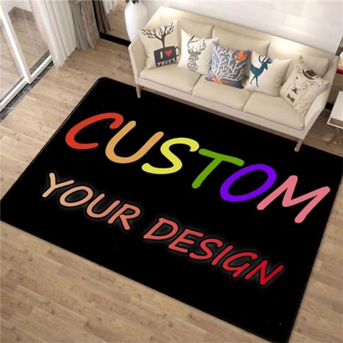 Xisnuient Personalisiert Benutzerdefinierte Teppich Fußmatte Personalisierte Mit Namen/Fotos/Text, Rutschfester Waschbarer Teppiche Personalisiert Geschenk Für Frauen Männer (140x200cm) von Xisnuient