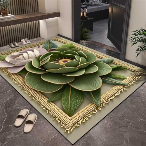 Xisnuient Rose Floral Decor Teppich, Jugendliche Kinder Schlafzimmer Wohnzimmer Bereich Teppiche, Moderne Botanische Worte Floral Rose Weichbodenmatte Für Küchen Flure Läufer (Colour 5,120x180cm) von Xisnuient