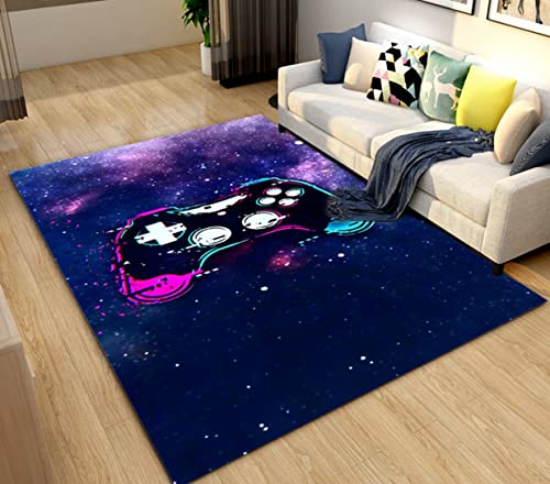 Xisnuient Teenager Jungen Teppiche Gamer Gamepad Controller rutschfeste Bodenmatte Fußmatten für Wohnzimmer Schlafzimmer Drinnen Draußen Kinder Spielmatte Überwurf Yoga-Matte (Multi 3,140x180 cm) von Xisnuient