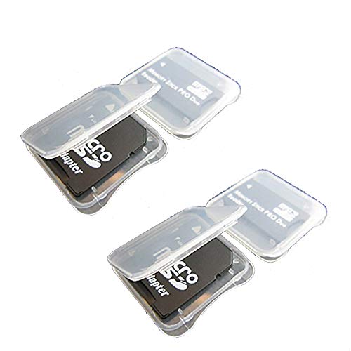 Xiton 10 PCS Transparent Universal SD Card Storage Case Durable SDHC Memory Card Holder Box von Xiton