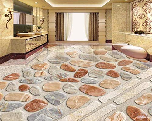 XiuTaiLtd 3D Bodenbelag Mode Home Interior 3D Boden Malerei Dreidimensionale Kopfsteinpflaster Dekorative Malerei Tapete-450x315 CM von XiuTaiLtd