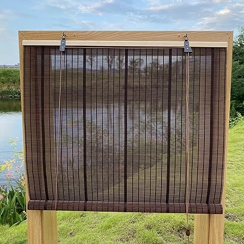 XiuXiu Bambusrollo Bambus Rollos Raffrollos Rollo aus Bambus aussenbereich sichtschutz Sonnenschutz Jalousie für Fenster und Türen,Dunkelbraun,B165 x H211 cm XiuXiu Bambusrollo Bambus Rollos Raffrollos Rollo aus Bambus aussenbereich sichtschutz Sonnenschutz Jalousie für Fenster und Türen,Dunkelbraun,B165 x H211 cm von XiuXiu