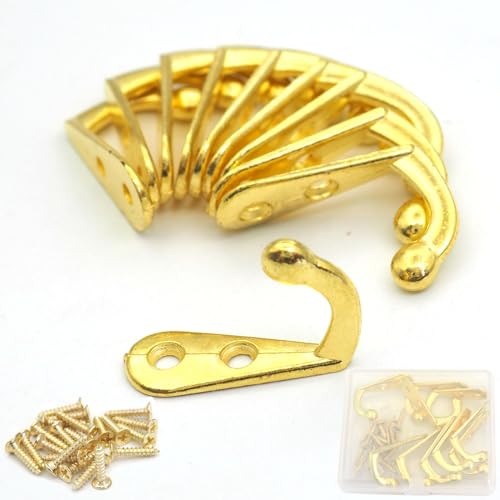 Xiufortion Kleine Wandhaken aus Zinklegierung, Wandmontage, Einzelzinken-Bademantelhaken, gesichert mit selbstschneidenden Schrauben zum Aufhängen von Handtüchern, Mänteln, Rucksäcken, Bademänteln Xiufortion Kleine Wandhaken aus Zinklegierung, Wandmontage, Einzelzinken-Bademantelhaken, gesichert mit selbstschneidenden Schrauben zum Aufhängen von Handtüchern, Mänteln, Rucksäcken, Bademänteln von Xiufortion