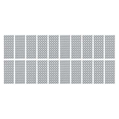 1000 Stück 3D-Scan-Marker, ID 6mm OD 10mm Positionierung Ziele mit schwarzer Kontur für 3D-Scanner, Hochreflektierende 3D Tracking Dot Referenzpunktmarker, 20 Blatt von Xiuganpo