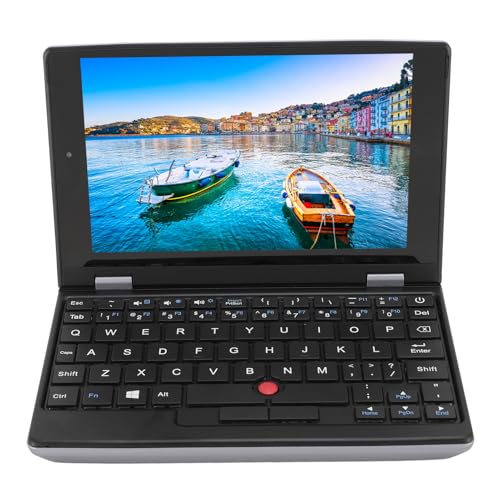Xiuganpo 7'' Touch Screen -Laptop, 2MP Frontkamera Tragbarer Laptop-Computer mit 2,4G 5G Dualband, 5000mAh Akku, 2 GB DDR4L 1 TB SSD-Notebook-PC für Studenten, Tastatur in Voller Größe von Xiuganpo