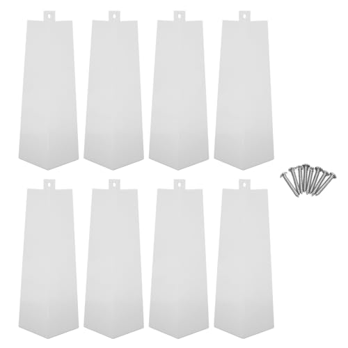 8PCS Aluminium-Abstellgleisecken, 8 Zoll Rostfreie, Weiße, Glatte Seitenwand mit Schrauben, Eckkappen aus Hochfestem Aluminium für den Außenbereich von Mobilheimen von Xiuganpo