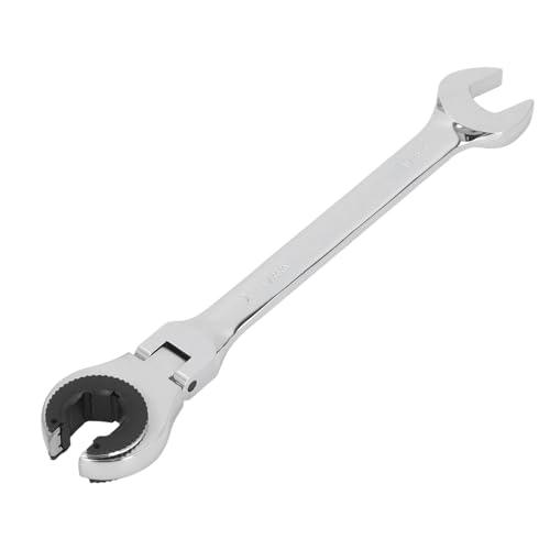 Xiuganpo 17 Mm 8,5 Zoll Offenes Ende Ratcheting -Schlauchschlüssel, Winkel Einstellbar Flexibler 72T -Schnellfreisetzungsschlüssel für Kraftstoffbremse AC -Rohrmuttern, Schlauch von Xiuganpo