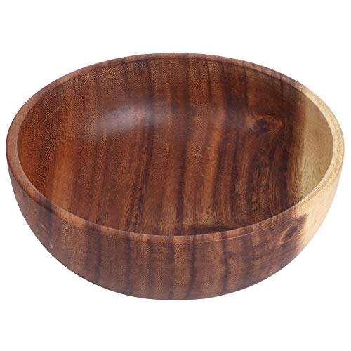 Xiuganpo 22x7,5 Cm Holz Fertige Wellenrand -Servierschale, Behälter Food Obst -Servierschüssel Küchengeschirr, für Früchte oder Salate, Matte Einzelschale, Umweltfreundliche von Xiuganpo