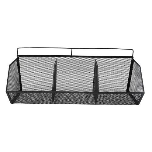 Xiuganpo 3 Gitterspeicherkorb, Einfache Entwässerung Abfallende Öffnungswand Hanging Organizer Metallmaterial für Küchenschlafzimmer (BLACK) von Xiuganpo