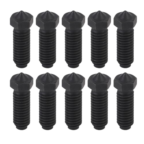 Xiuganpo 3D -Drucker -Extruderdüsen, 10 PCs Integrierte Düsen Druckkopf Hot End -Ersatz für Kobra 3 3 Combo S1 S1 Combo 3D -Drucker (0,4 mm) von Xiuganpo