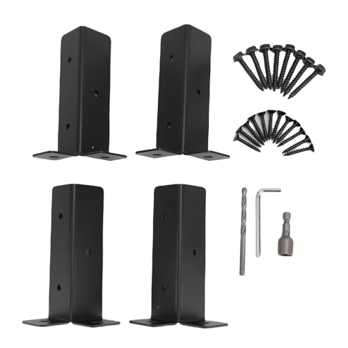 Xiuganpo 4pcs Deck nach Ankerbasisklammern, Einstellbare Reversible Halbsäule -Post -Anker -Basisklassen für 1,5x1.5 2x2 2x4 4x4, Aluminiumlegierung für Pergola Deck -Geländer Xiuganpo 4pcs Deck nach Ankerbasisklammern, Einstellbare Reversible Halbsäule -Post -Anker -Basisklassen für 1,5x1.5 2x2 2x4 4x4, Aluminiumlegierung für Pergola Deck -Geländer von Xiuganpo