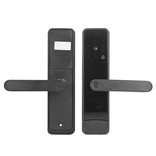 Xiuganpo 5-in-1-Smart-Alarmschloss Gegen Aufbrechen, Komfortschloss mit Fingerabdruck, Türschloss mit Tastatur und Fingerabdruck Am Griff, Zugangsschloss mit Diebstahlschutz und von Xiuganpo