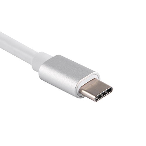 Xiuganpo Aluminiumlegierung CNC Leicht-C-C-to-VGA-Adapterkabel, Typ C zu VGA-Konverter, für den Laptop (SILVER) von Xiuganpo