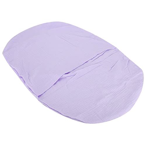Xiuganpo Baby Lounger Slipcover, Hautfreundlich Weiche Doppelschicht -Baumwollgarn Neugeborene Liege Cover Exquisite Verarbeitung für Babyliege für Babybett (helles Lila) von Xiuganpo