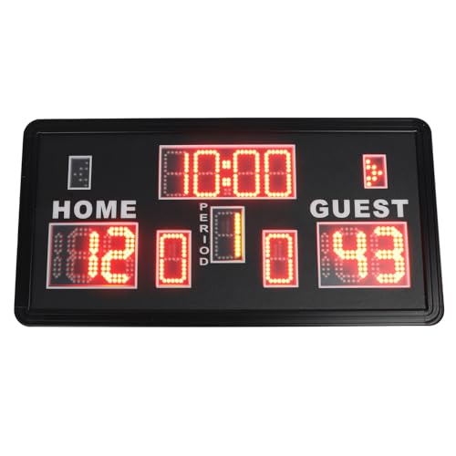 Xiuganpo Batteriebetriebene Elektronische Basketball-Anzeigetafel Digitale Anzeigetafel mit LED-Anzeige und Fernbedienung f¨¹r Spiele Basketball, Volleyball Tragbare Fu?Ball-Anzeigetafel. 450mmx900mm von Xiuganpo