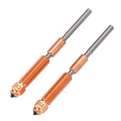 Xiuganpo Bimetal Schnelltauschdüsen, Schnelles Trennen des 3D -Druckers Schnelltausch -Düsen Kit Hochgeschwindigkeit CUCRZR All Metall Integriertes Ti Legierungspfeifen Zum Drucken von Xiuganpo