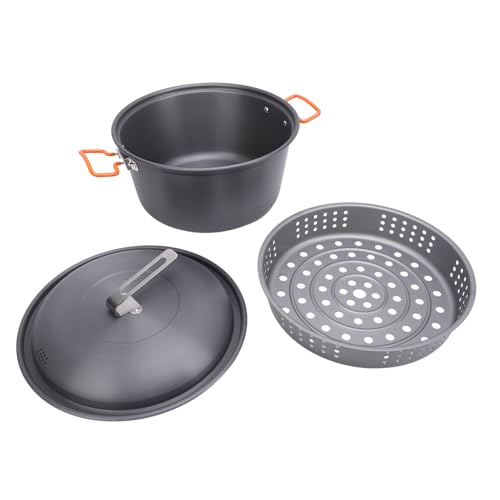 Xiuganpo Board Pot Kit, Multifunktionaler Verschleiß, der Dem Tragbaren Design für Picknick -Topf Zum Kochen des Grills Widersteht (Dual -Grifftyp) von Xiuganpo