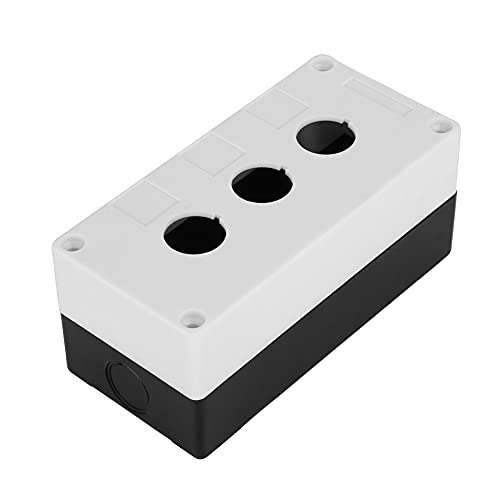 Xiuganpo Box of Button Switch, Drei 22 Mm Einfache Löcher Zum Installieren des Wasserdichten Schaltstoffschützers für die Automatische Marine für den Türöffner (WHITE) von Xiuganpo