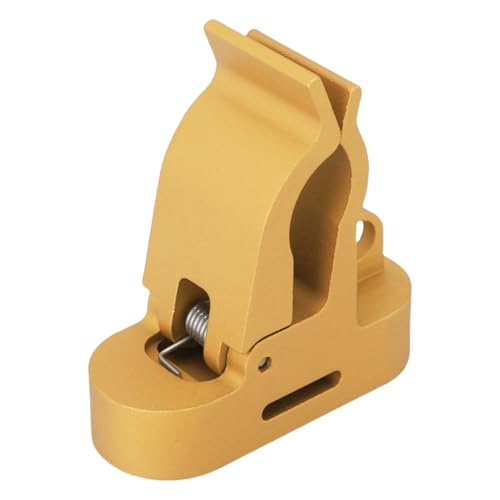 Xiuganpo Club Cart Clamp, Aluminiumlegierung Stylish CNC Machined Magnet Cart Halter Compact für 30-60 Ringe (GOLD) von Xiuganpo