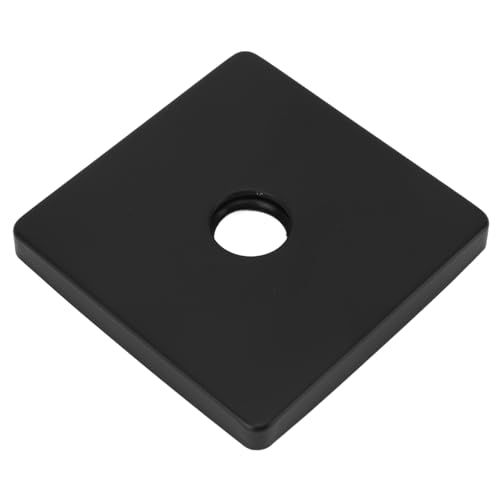 Xiuganpo Duscharm Flansch, Universeller 304 Edelstahl Quadratische Duschkopfabdeckung Einfach Installation 4 Zoll für Badezimmer (BLACK) von Xiuganpo