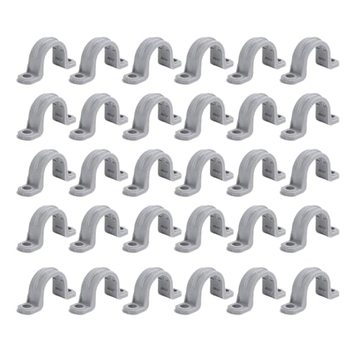 Xiuganpo Elektrische Rohrklemme, Vielseitige U -Halterungsrohrklemme 30 STCs Wasserdichte Erosionsbeständigkeit für Telefon HLK (1 Zoll) von Xiuganpo