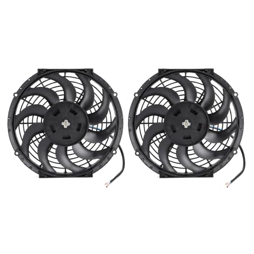 Xiuganpo Elektrischer Kühlventilator, Kühlerkühlventilator, Kunststoffstruktur Praktische Schwarze Schwarze Klimaanlagenverkühmler für Motorsystemkühler Xiuganpo Elektrischer Kühlventilator, Kühlerkühlventilator, Kunststoffstruktur Praktische Schwarze Schwarze Klimaanlagenverkühmler für Motorsystemkühler von Xiuganpo