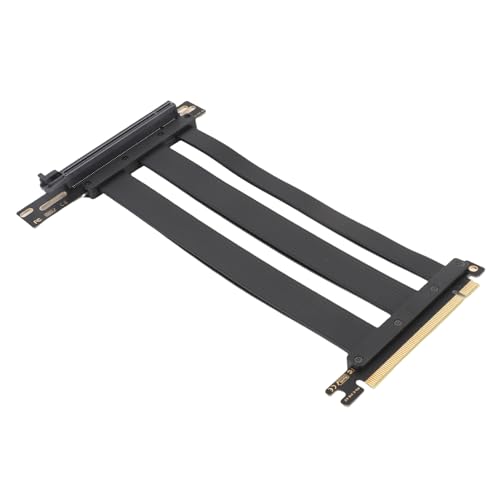 Xiuganpo GPU -Verlängerungskabel, Schwarzes Hochgeschwindigkeitspci E 4.0 X16 Verlängerungskabel Flexibler 90 -Grad Adapter 128 Gbit/S Plug und Play für PC Hülle (10 cm) von Xiuganpo