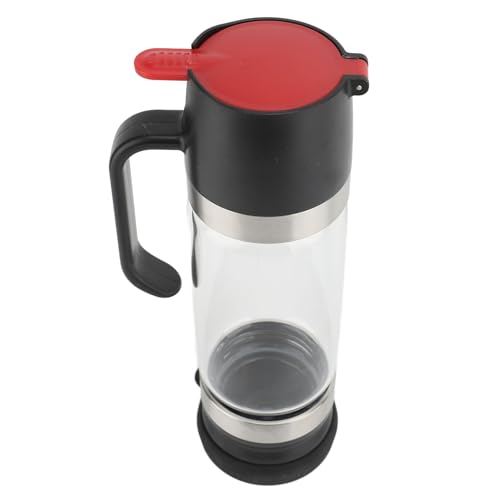 Xiuganpo Glas Honigspender, kein Tropfen 350 Ml Glassirupbehälter für Kaffeebalken, Ahornsirupglas mit Griff, Leckeres Design, Einfaches Gießen und Reinigen, Küche (BLACK) von Xiuganpo