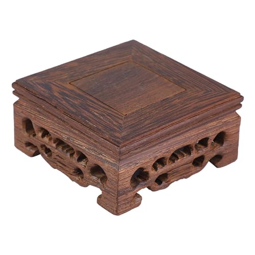 Xiuganpo Holzvase -Ständer, Holzständer Im Holzständer Im Retro -Stil für Vasen für Pflanzenblume (Länge 8 Breite 8 Höhe 3.7) von Xiuganpo