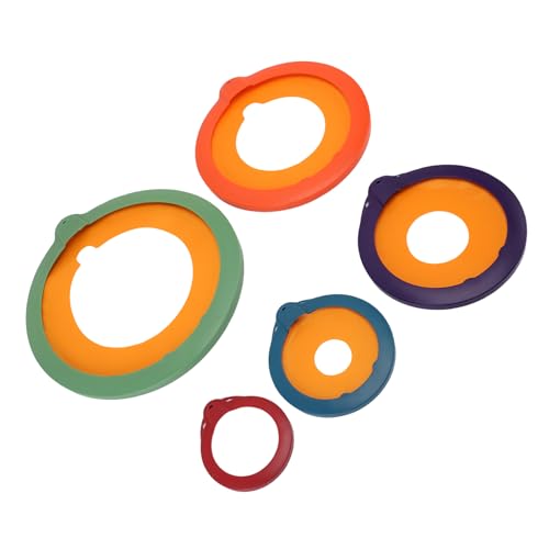 Xiuganpo Lebensmittelspeicherdeckel, Hohe Temperaturresist 5pcs Versiegelung Deckel Anti -Aging für Heimküche Xiuganpo Lebensmittelspeicherdeckel, Hohe Temperaturresist 5pcs Versiegelung Deckel Anti -Aging für Heimküche von Xiuganpo