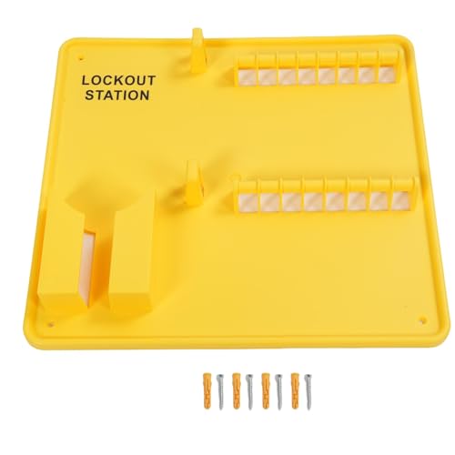 Xiuganpo Lockout -Tagout -Station, Wandmontage -PC -Konstruktions -Lock -Out -Kit -Kit -Board mit Schrauben, Wandstopfen, Einfache Installation für die Maschinenwartung von Xiuganpo