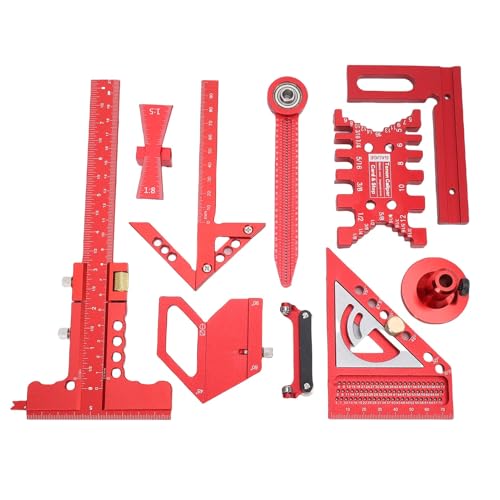 Xiuganpo Messwerkzeug-Set FüR Die Holzbearbeitung Mess- Und Absteckwerkzeug Aus Aluminiumlegierung Mit Aufbewahrungsbox Projekt-Absteckwerkzeug-Set Zum SpleißEn Von Holzplatten von Xiuganpo