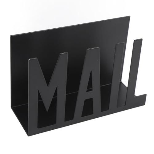 Xiuganpo Metall -Mail -Veranstalter, Stilvoller Desktop -Halter für Rechnungen, Briefe, Papiere, Bürgerorientin, Desktop -Mail -Inhaber mit Creatout Mail -Organizer für Schreibtisch (BLACK) von Xiuganpo