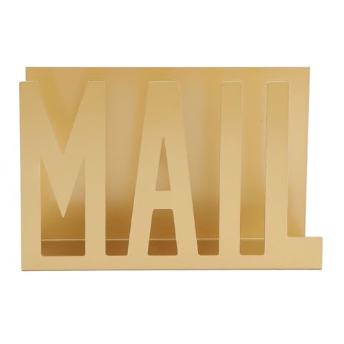 Xiuganpo Metall -Mail -Veranstalter, Stilvoller Desktop -Halter für Rechnungen, Briefe, Papiere, Bürgerorientin, Desktop -Mail -Inhaber mit Creatout Mail -Organizer für Schreibtisch (GOLD) von Xiuganpo