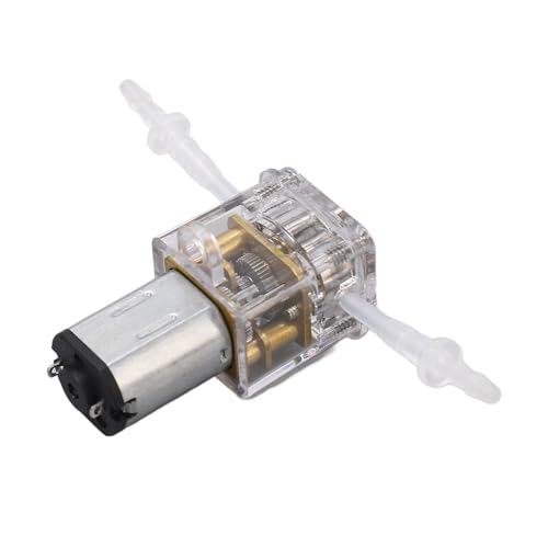 Xiuganpo Mikroperistaltische Pumpe, 1 Ml/Min 0,001 M Titration Selbstprimingpumpe Miniatur, PC, Silikon, Metallmessung Messung der Flüssigkeitsdosierpumpe, Wasserpumpezubehör (G10 6V) von Xiuganpo