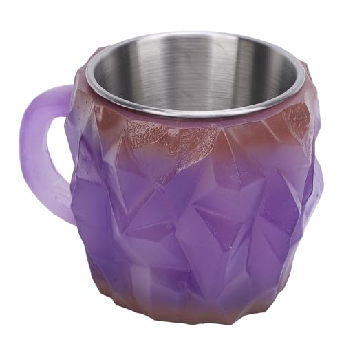 Xiuganpo Mineralkristall Kaffeetasse, Stilvolle Einzigartige Form Ausgezeichneter Klarheit Mineralstil Kaffeetasse für Offizielle (PURPLE) von Xiuganpo