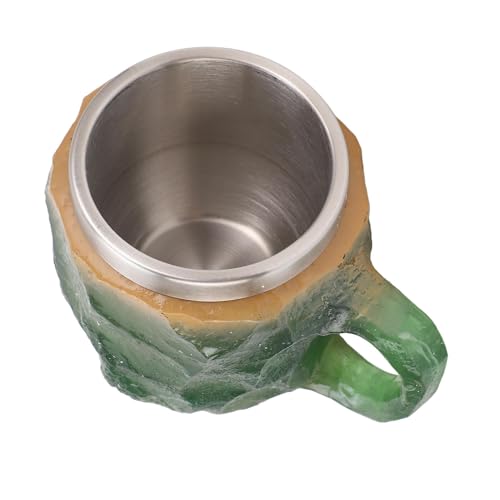 Xiuganpo Mineralkristallkaffeetasse, Kaffeetasse mit Ergonomischem Griff für das Büro (GREEN) von Xiuganpo