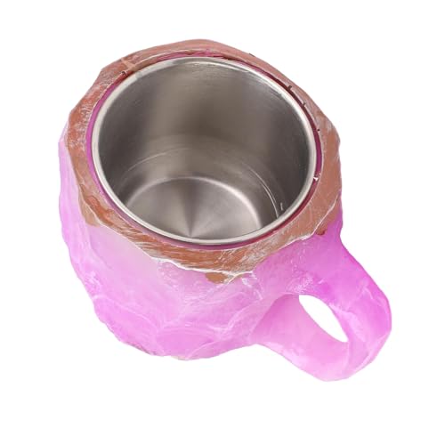 Xiuganpo Mineralkristallkaffeetasse, Kaffeetasse mit Ergonomischem Griff für das Büro (violett) von Xiuganpo
