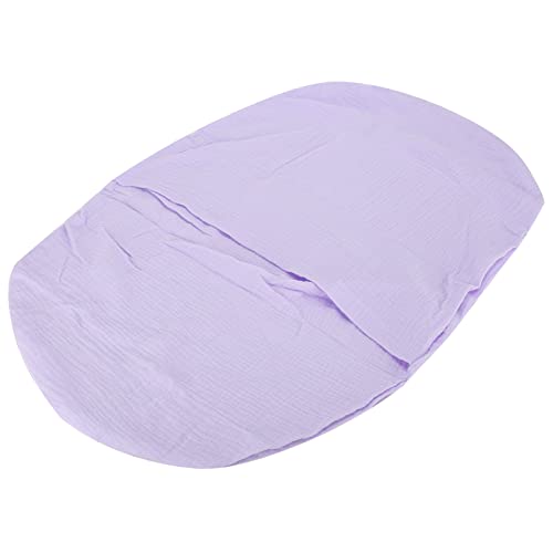Xiuganpo Neugeborene Lounger Cover, Baby Lounger Slipcover Exquisite Verarbeitung Faltbare Weiche Doppelschicht -Baumwollgarn für Babybett für Babyliege (helles Lila) von Xiuganpo