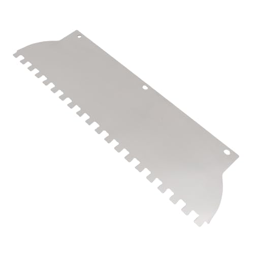 Xiuganpo Notch Rand Fußbodenkelle, Schussendesign Robuster Großer Größe Effizienter Edelstahl -Quadrat -Kerbe Kelle für die Konstruktion (400 mm) von Xiuganpo