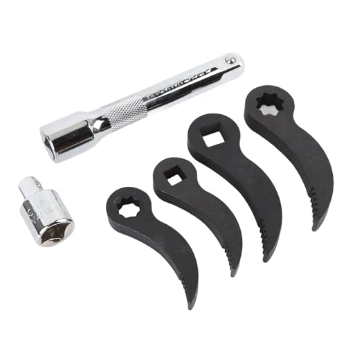 Xiuganpo Pry Bar Wrench Adapter Head Kit, Hochleistungskonstruktionskanaladapter -Head -Werkzeug Set Compact für Automobilantriebswellenaufgaben Xiuganpo Pry Bar Wrench Adapter Head Kit, Hochleistungskonstruktionskanaladapter -Head -Werkzeug Set Compact für Automobilantriebswellenaufgaben von Xiuganpo