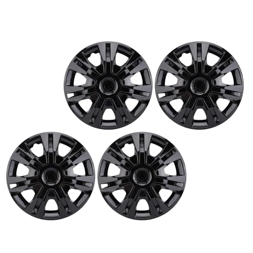 Xiuganpo Rad Randabdeckung, Dekorativer Universeller Anpassungsschnapp auf 4pcs 16 Zoll Hubcaps Set Schockdicht für für R16 Reifen (BLACK) von Xiuganpo