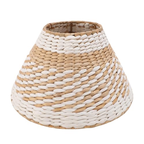 Xiuganpo Rattan Lampen Schattenglocke Form, Wandleuchten Lichtabdeckung, Boho Gewebter Ersatzschatten für E27/E14 Tisch//Wandleuchten (Typ 1) von Xiuganpo