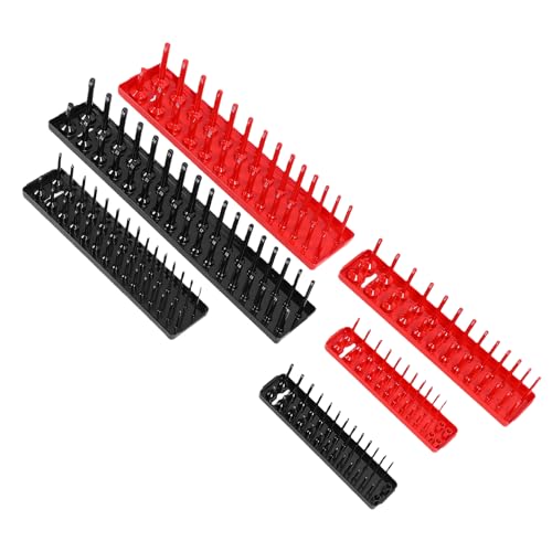 Xiuganpo SAE Socket Tabletts, Halter Halten Ordentliche Schnelle Zugriff 6pcs Sockel Organizer Tably Set Komplett Verbesserung der Effizienz für Toolboxen von Xiuganpo