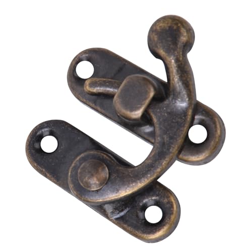 Xiuganpo Schloss mit Hasp -Hörnern, Hohem Widerstand mit Hakenhäusern für Schmuck Geschenkboxen Verstrichen (Grüne Bronze linker Haken) von Xiuganpo
