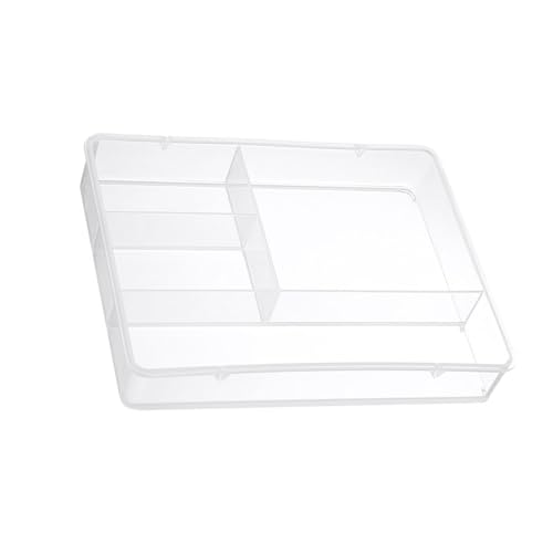 Xiuganpo Schubladenteiler Tablett, Einfaches Erscheinungsbild Feinklassifizierung Multi -Kompartimente ABS Plastic Desk Organizer Box für Bürostudenten Schlafsaal (Transparent) von Xiuganpo
