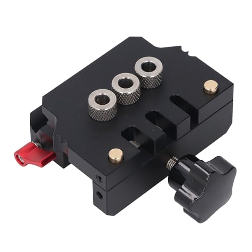 Xiuganpo Selbstzentrierender Dübel -Jig -Kit, Aluminiumlegier -Kekse -Tischler mit 6 Mm, 8 Mm, 10 Mm Durchmesser Doweling Jig -Kit für Runde Holzzapfenholz -Holzpaneelkleberspleißen von Xiuganpo